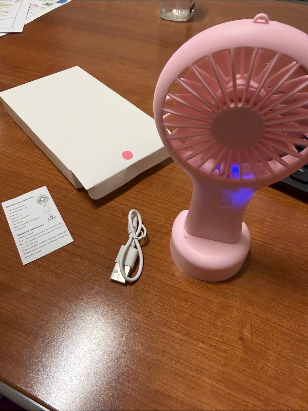 Portable handheld rechargeable fans single or (40 count)